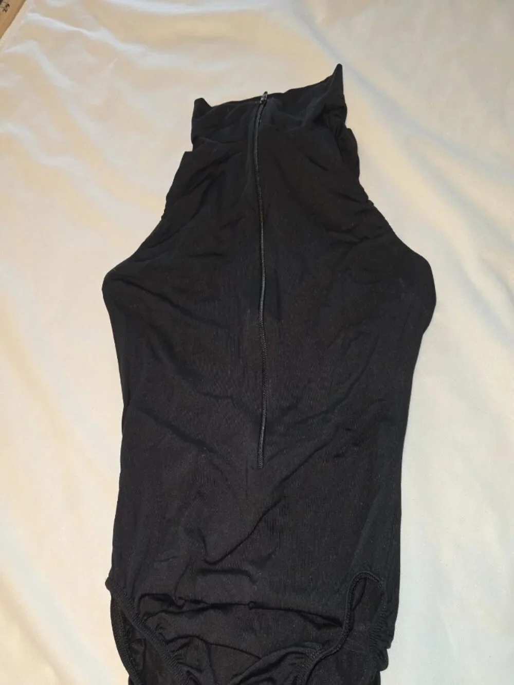 Motionwear Zip Front Mock Neck High Cut Leg Leotard Childs Sz 6 7 Style 2206